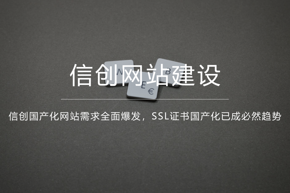 《信创网站建设》信创国产化网站需求全面爆发，SSL证书国产化已成必然趋势